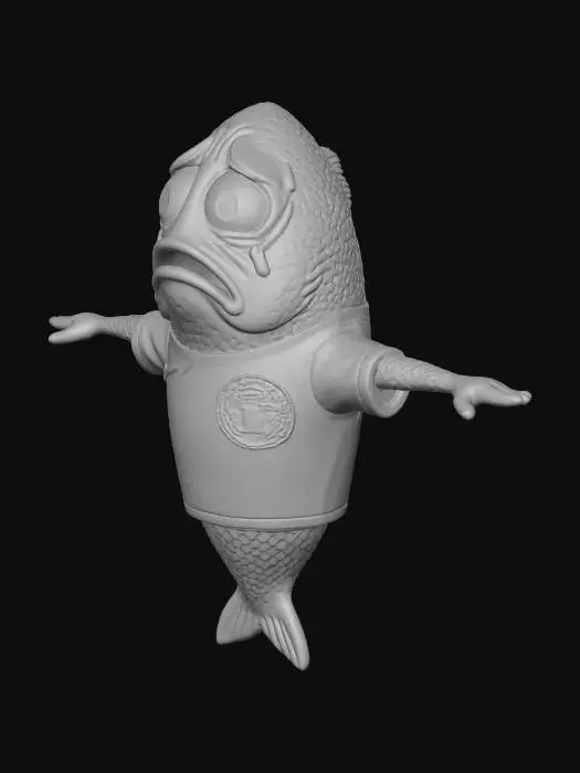 3D model for Sad Soccer Fish