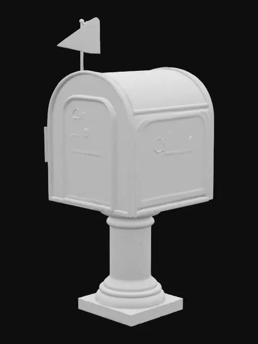 3D model for an american style post box