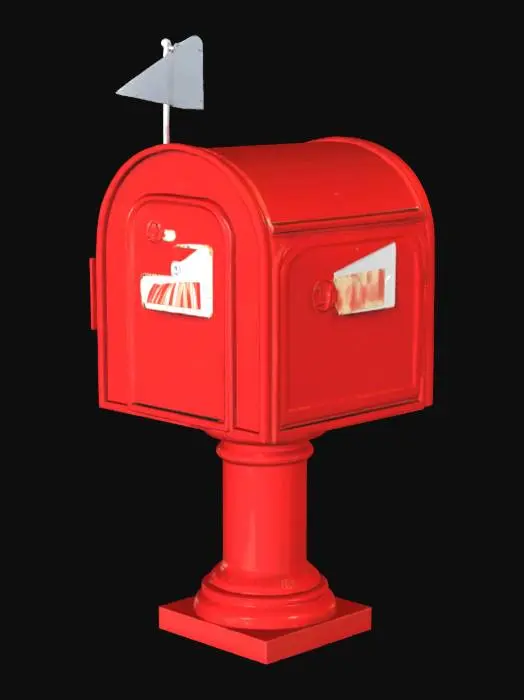 3D model for an american style post box