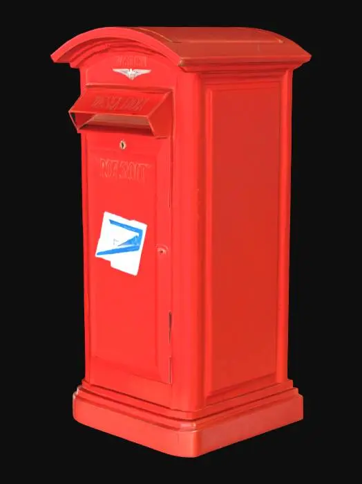 3D model for an american style post box