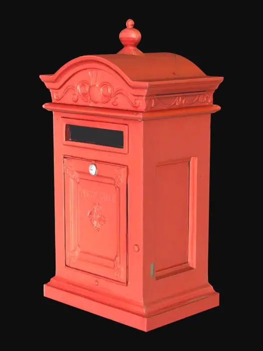 3D model for an american style post box