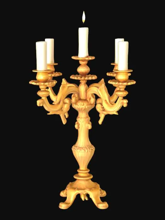 3D model for a beroque candle holder