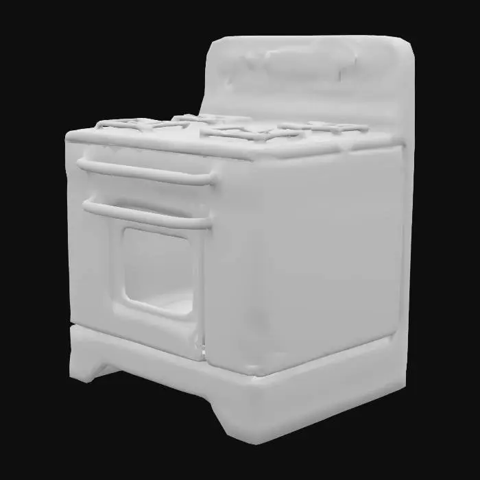 3D model for A 1950 american style oven 