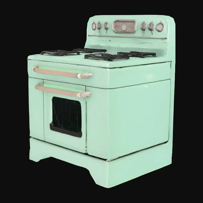 3D model for A 1950 american style oven 