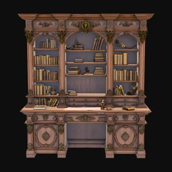 3D model for Barock Study Desk