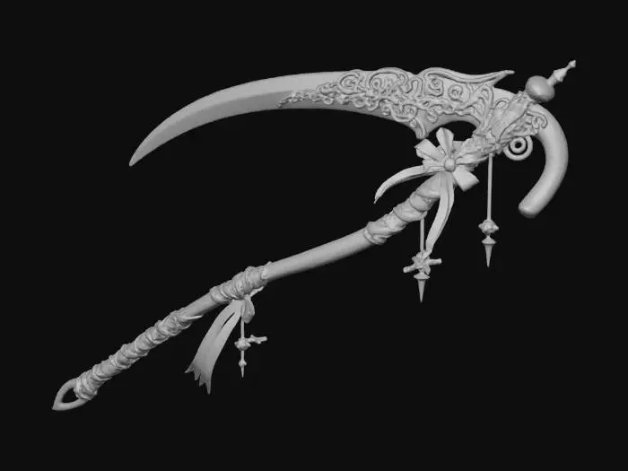 3D model for Candy Cane Scythe, #Christmas2025#