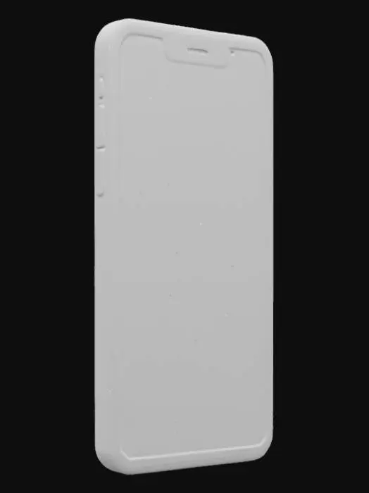 3D model for a low poly slightly cartoonish detailed rendering of a modern smartphone