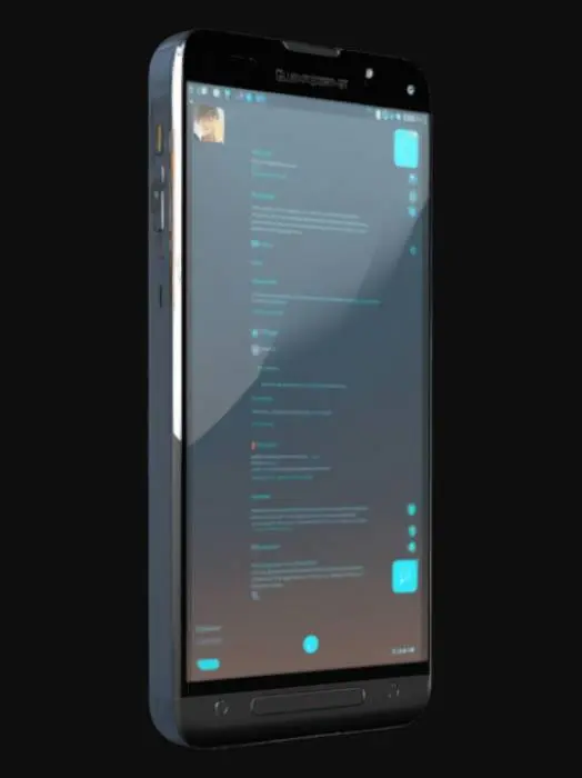 3D model for a low poly slightly cartoonish detailed rendering of a modern smartphone
