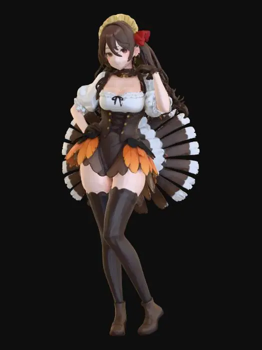 3D model for Turkey Maid, #Thanksgiving#