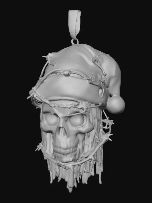 3D model for Sinister Santa Skull, #Christmas2025#