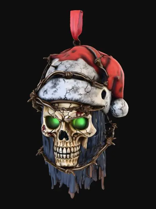 3D model for Sinister Santa Skull, #Christmas2025#