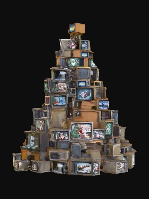 3D model for Television Christmas Tree, #Christmas2025#