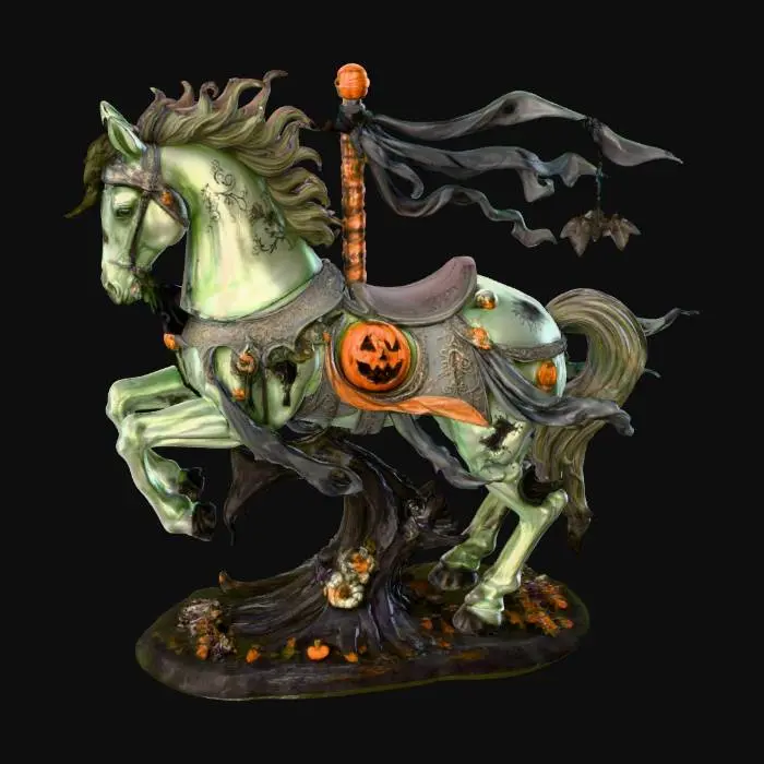 3D model for #Halloween2025#, Ghostly Carousel