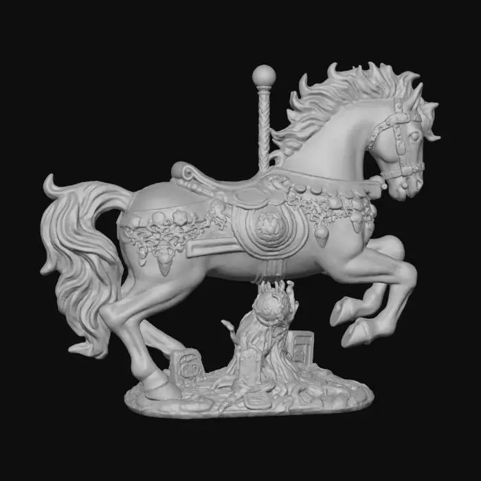 3D model for Haunted Carousel Horse, #Halloween2025#