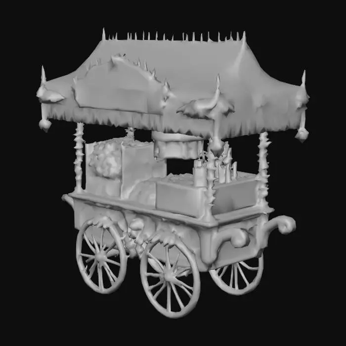 3D model for Gothic Popcorn Cart