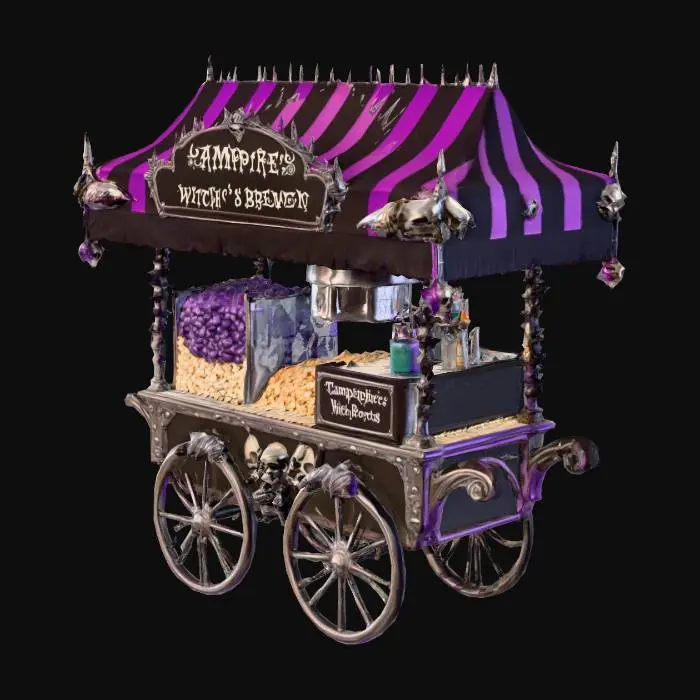 3D model for Gothic Popcorn Cart