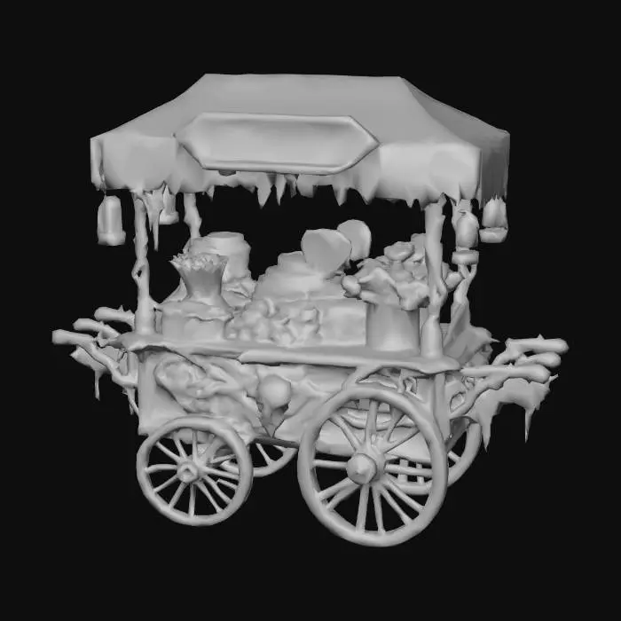 3D model for Spooky Candy Cart