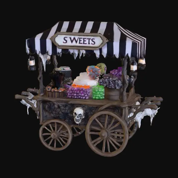 3D model for Spooky Candy Cart