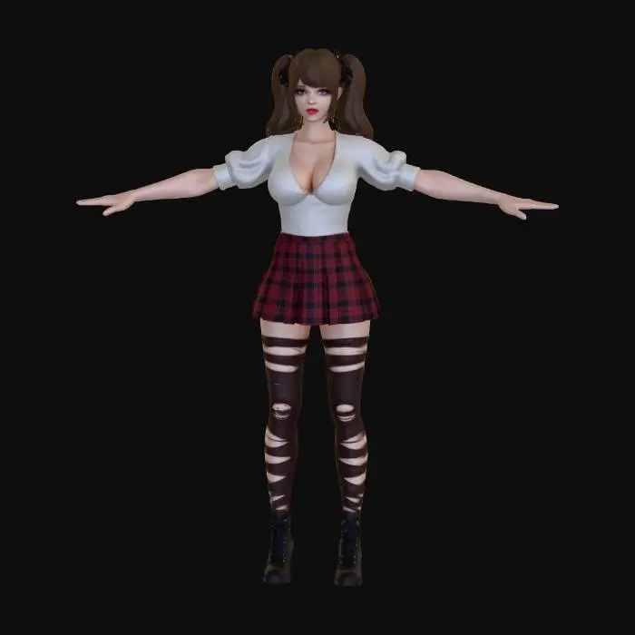 3D model for Plaid Punk Style