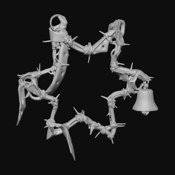 3D model for Barbed Star Garland, #Christmas2025#