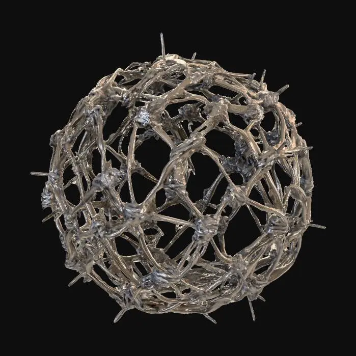 3D model for Barbed Sphere, #Christmas2025#