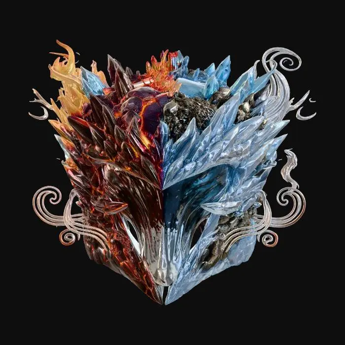 3D model for Fire and Ice Helm