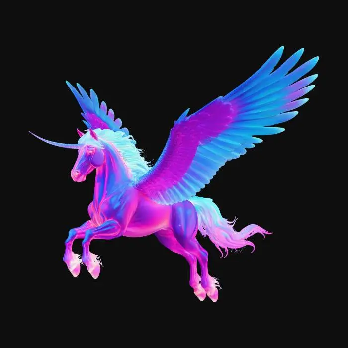 3D model for Neon Pegasus in Flight
