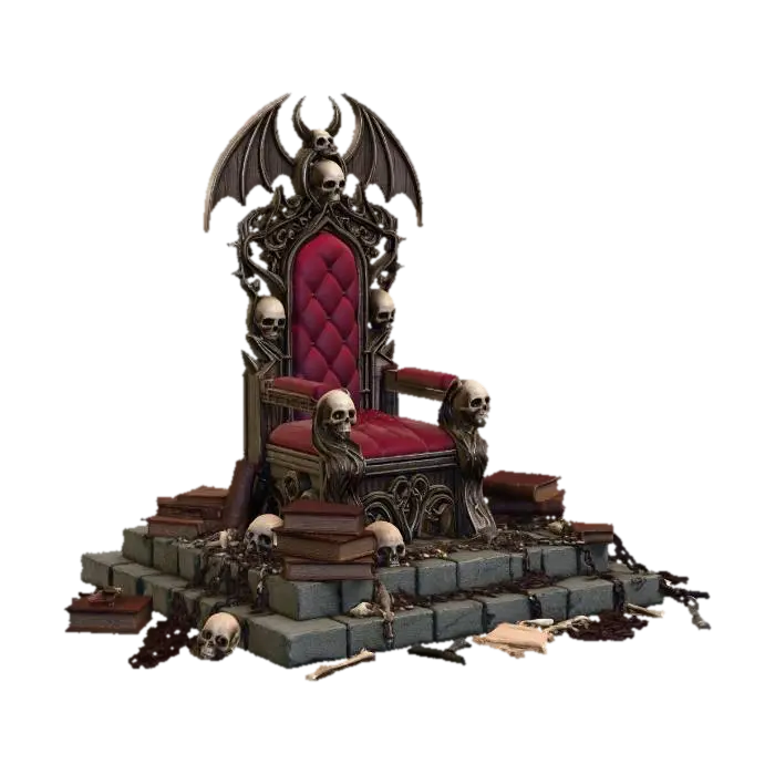 โมเดล 3D ของ Throne of Bones - Decorative สร้างโดย AI