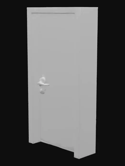 3D model for a door of a modern motel but with very little horror vibes