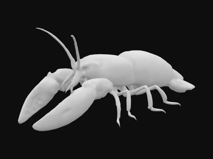 3D model for #AroundTheWorld#, [Maine] semi realistic Maine Lobster., Highly Detailed, Polished, Hand Painted