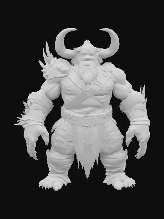 3D model for a full-body 3D model of an orc in a Claymation style, focusing on a dark and gritty aesthetic. The orc should be posed in an A-pose, showcasing exaggerated features typical of clay figures, including oversized muscles, distinct facial expressions, and textured clay-like surfaces. Incorporate details such as rugged clothing and accessories that reflect the quirky charm of the dark world, ensuring the model is suitable for animation and retains a menacing vibe. Irregular, Rough