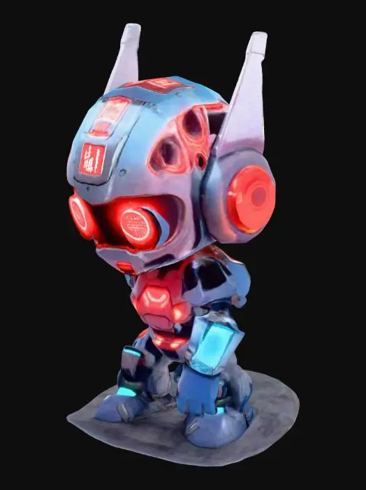 3D model for Neon Robo-Kid