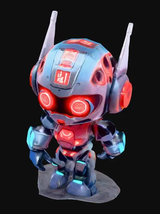 3D model for Neon Robo-Kid