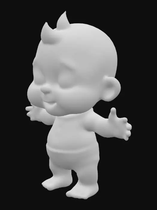 3D model for Happy Baby Cartoon