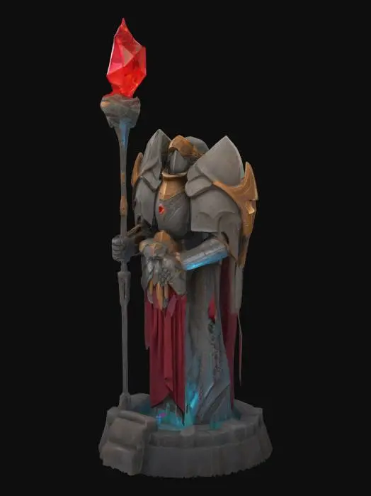 3D model for Red Crystal Guardian Tower