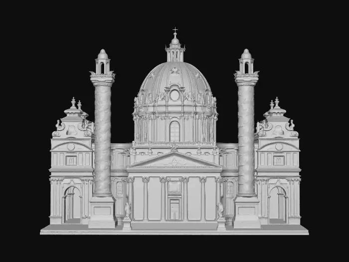 3D model for Karlskirche, Vienna