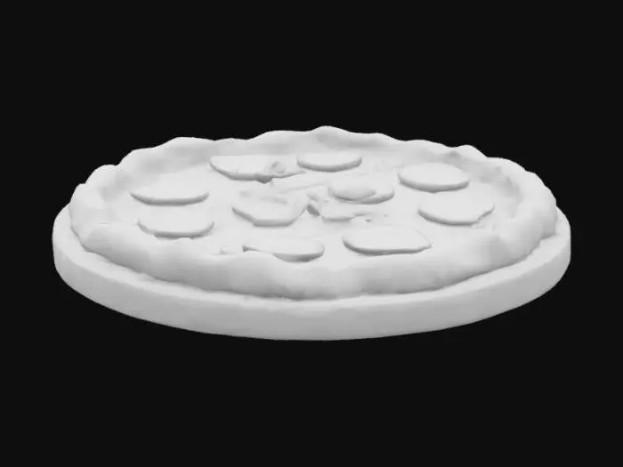 3D model for #AroundTheWorld#, and pepperoni pizza.