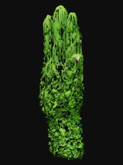 3D model for a grass hand with only 2000 triangles