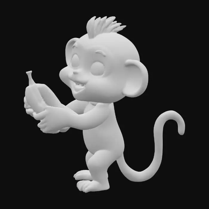 3D model for yellow monkey  