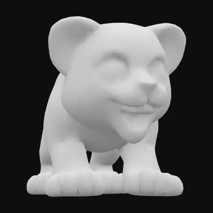 3D model for Snow Leopard Playful