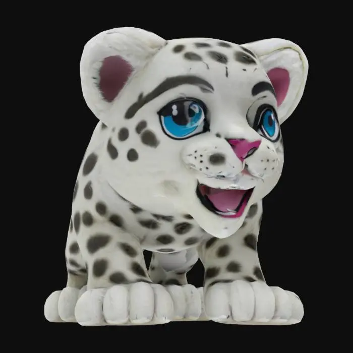 3D model for Snow Leopard Playful