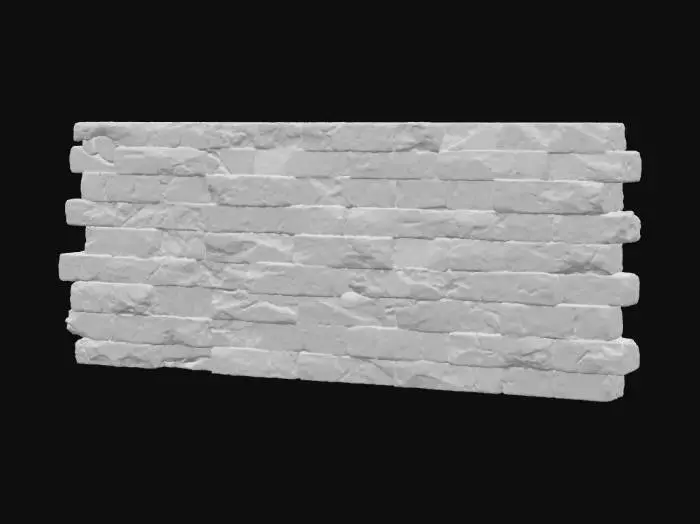 3D model for a wall made of stone bricks in a dungeon