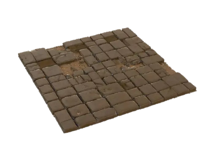 the ground and floor in the dungeon-3D-Modell, KI-generiert
