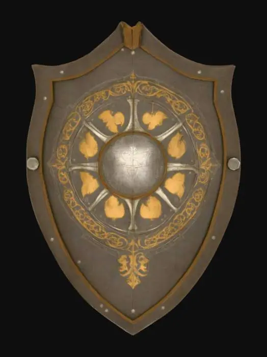 3D model for Female Knight's shield Blueprint