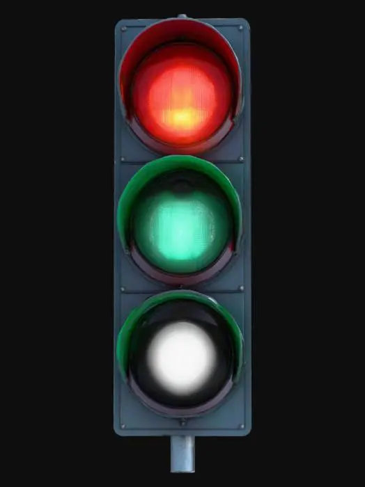 3D model for traffic lights on city streets and intersections