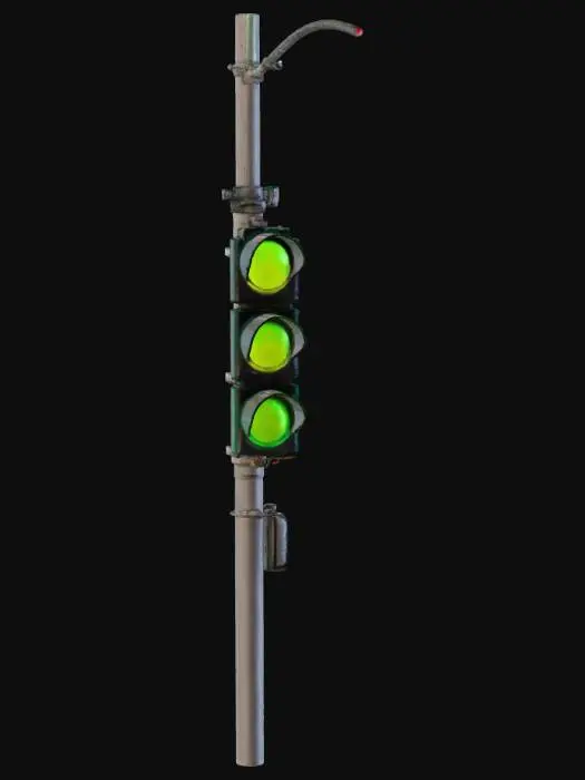 3D model for traffic lights on city streets and intersections