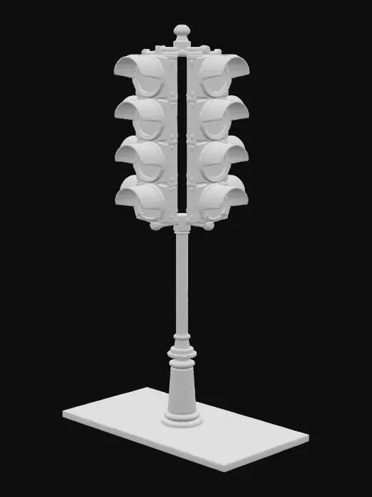 3D model for traffic lights on city streets and intersections