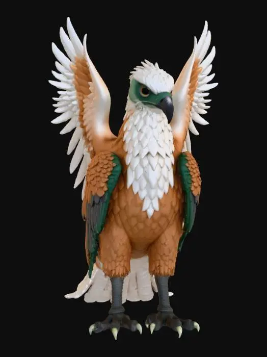3D model for griffon perfect posture clear feathers
 lion 4 legs, eagle's head