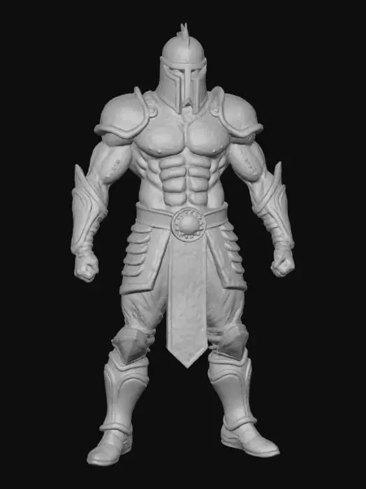 3D model for x-position, heroic warrior, warcry motion picture, dirty and handsome dark fellow.