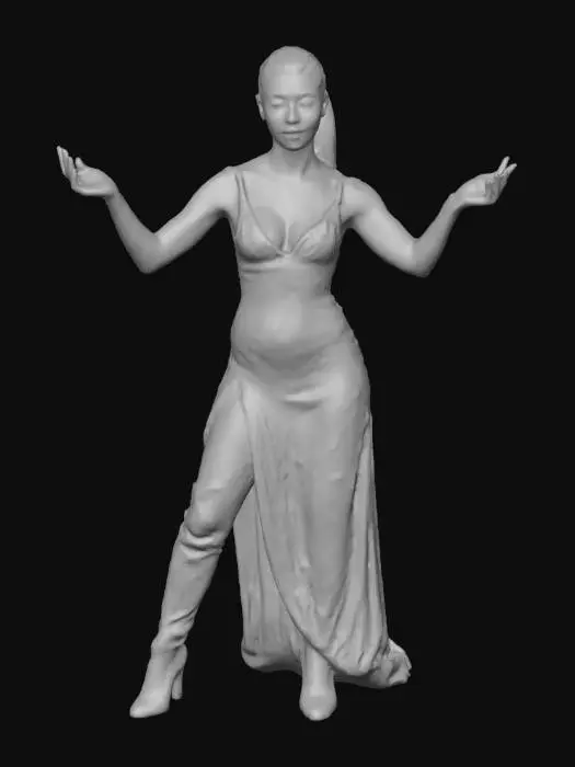 3D model for x-position, heroic warrior, warcry motion picture, dirty and handsome female